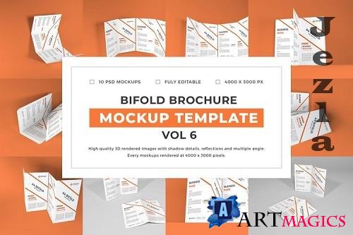 Bifold Brochure Mockup Template Bundle Vol 6 - 1088468