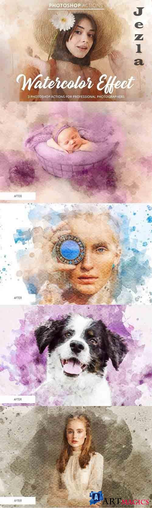 CreativeMarket - Watercolor Effect Actions for Ps 4848176