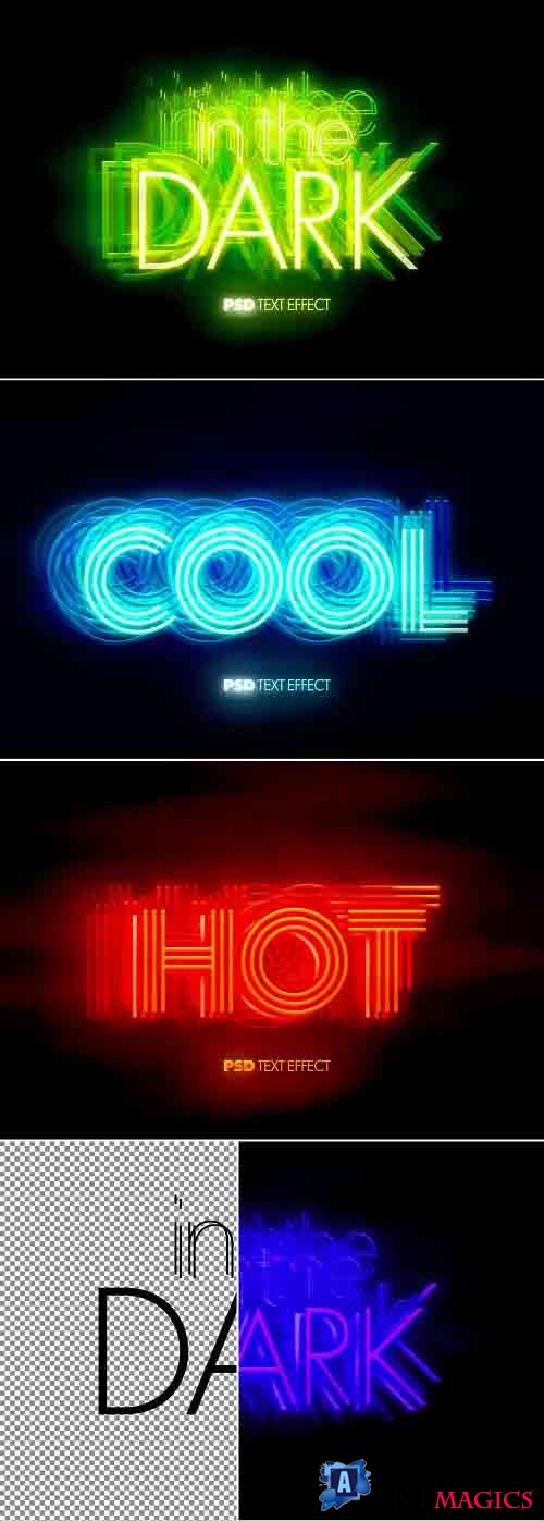 Glowing Hot and Cool Text Effect Bundle 393403992