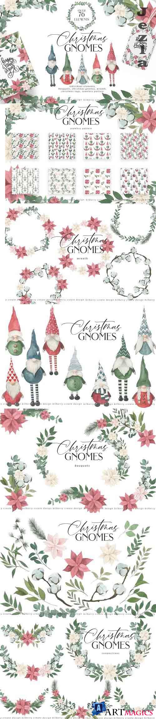Christmas Gnomes art set - 5682492
