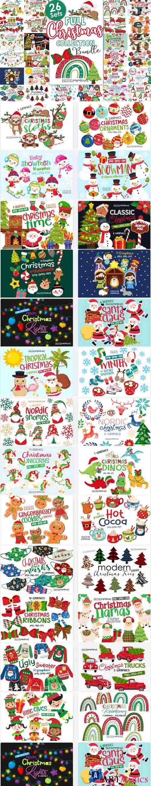 Full Christmas Collection Bundle - 26 Premium Graphics