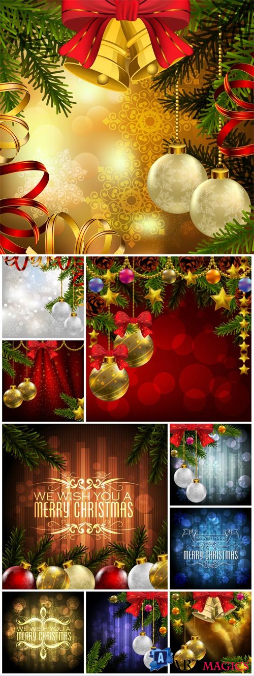 New Year and Christmas illustrations in vector 27