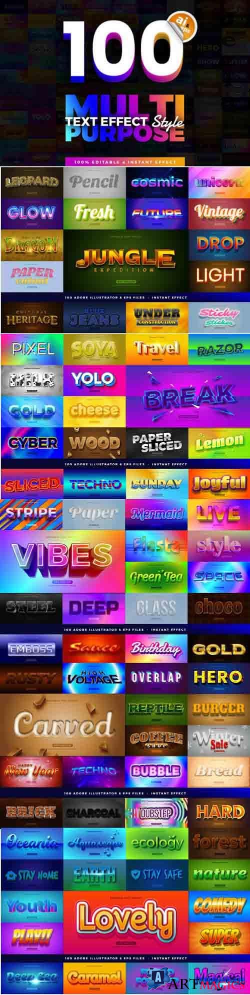 100 in 1 Bundle Multipurpose Text Effect