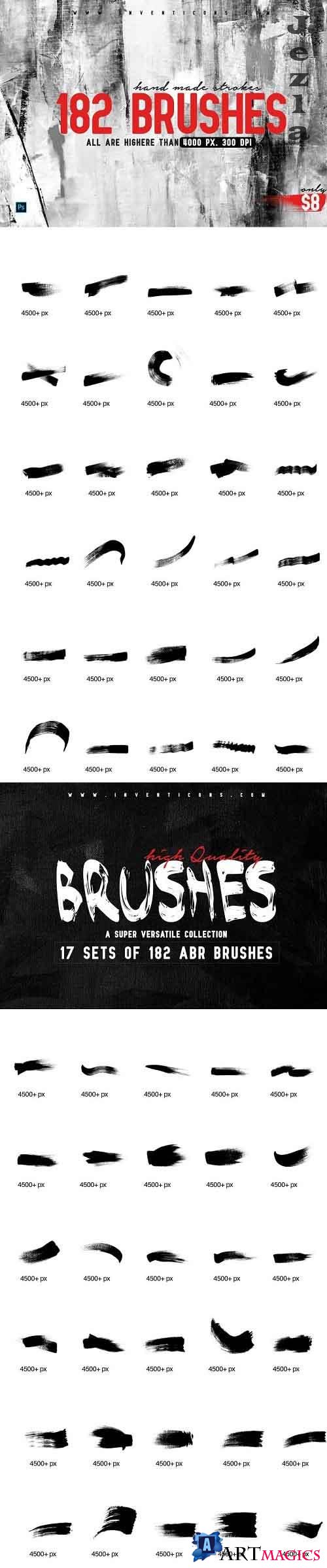 CreativeMarket - 182 Hand Made Brushes 5676111