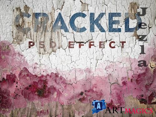 Cracked Painted Texture Mockup 399641592