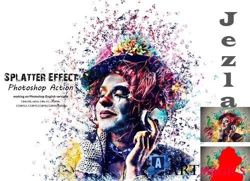 CreativeMarket - Splatter Effect Photoshop Action 5409262