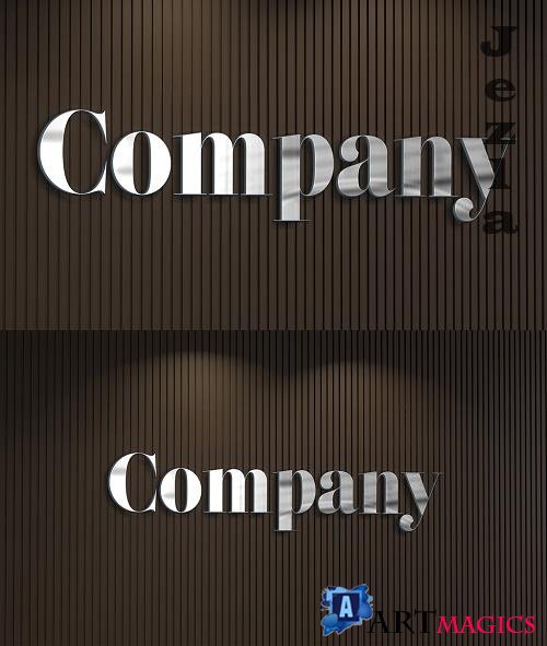 Company Logo on Wooden Wall Mockup 400052420