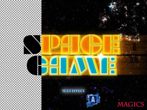 Retro Space Game Text Effect Mockup 400048150