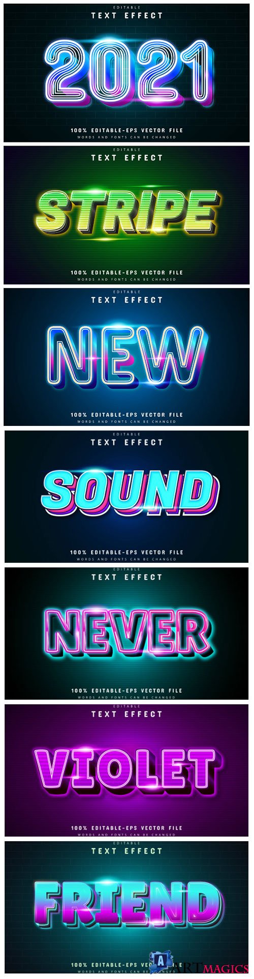 3d editable text style effect vector vol 156