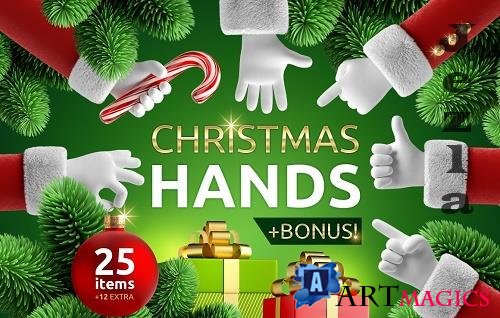 Christmas Santa Claus Hands