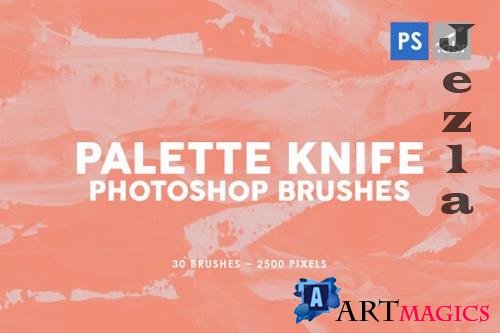 30 Palette Knife Photoshop Stamp Brushes 2