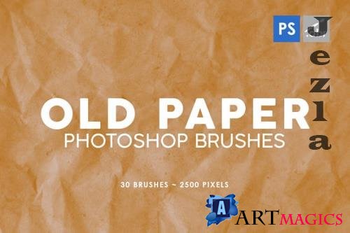 30 Old Paper Photoshop Stamp Brushes 1