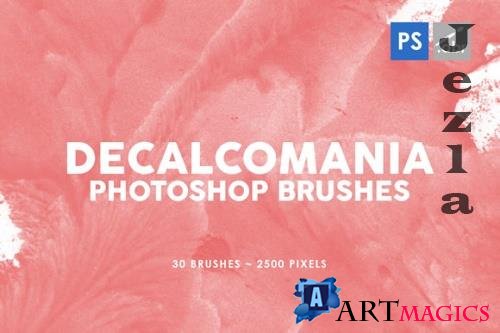 30 Decalcomania Photoshop Stamp Brushes 2