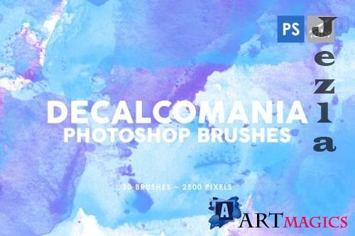 30 Decalcomania Photoshop Stamp Brushes 3