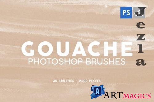 30 Gouache Photoshop Stamp Brushes 2
