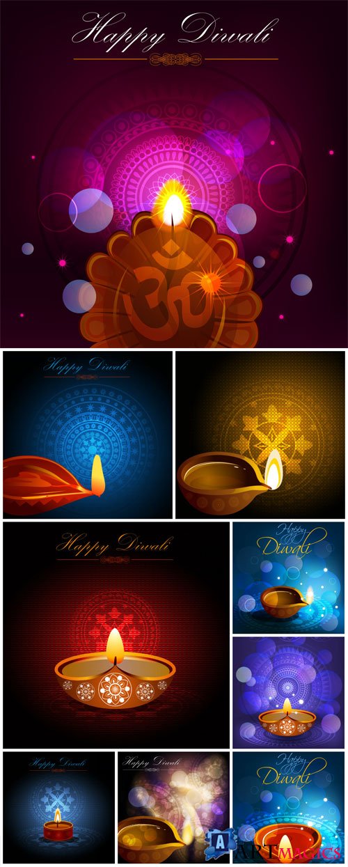 Diwali colorful vector illustration