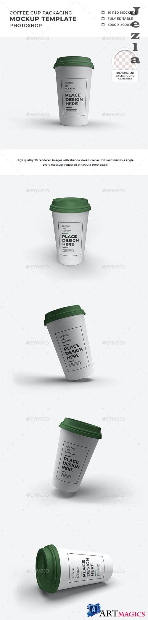 Coffee Cup Packaging Mockup Template Set - 29925155