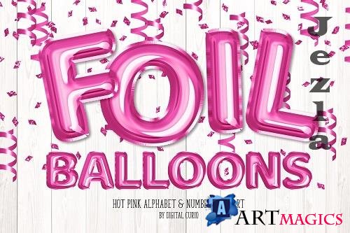 Hot Pink Foil Balloon Alphabet - 5760677