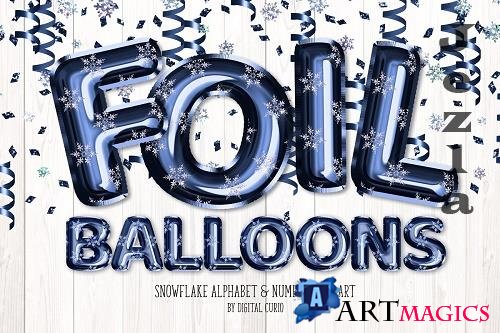 Snowflake Foil Balloon Alphabet - 5760807