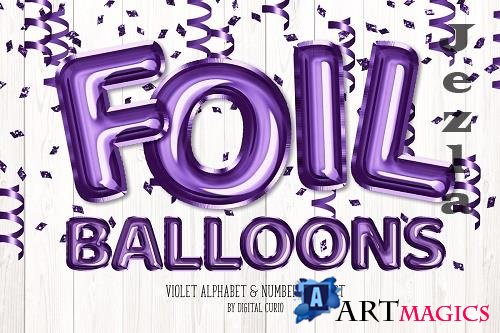 Violet Foil Balloon Alphabet - 5760809