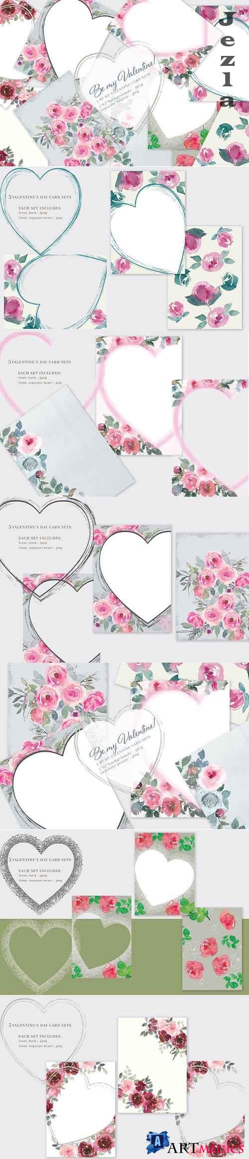 Be My Valentine Printable Cards 5x7  - 5778280