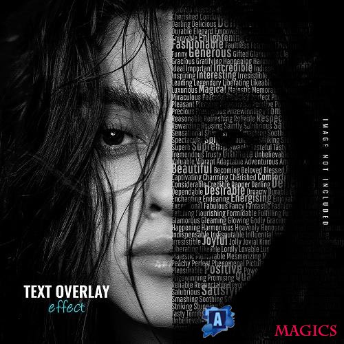 Text overlay photo effect template