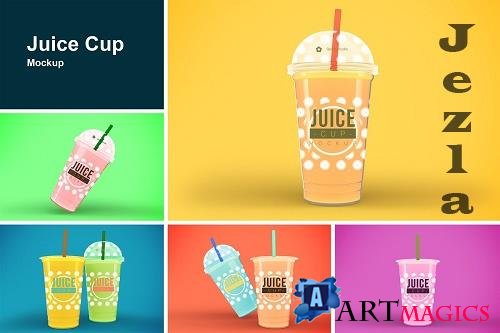 CreativeMarket - Juice Cups Mockup 5787213