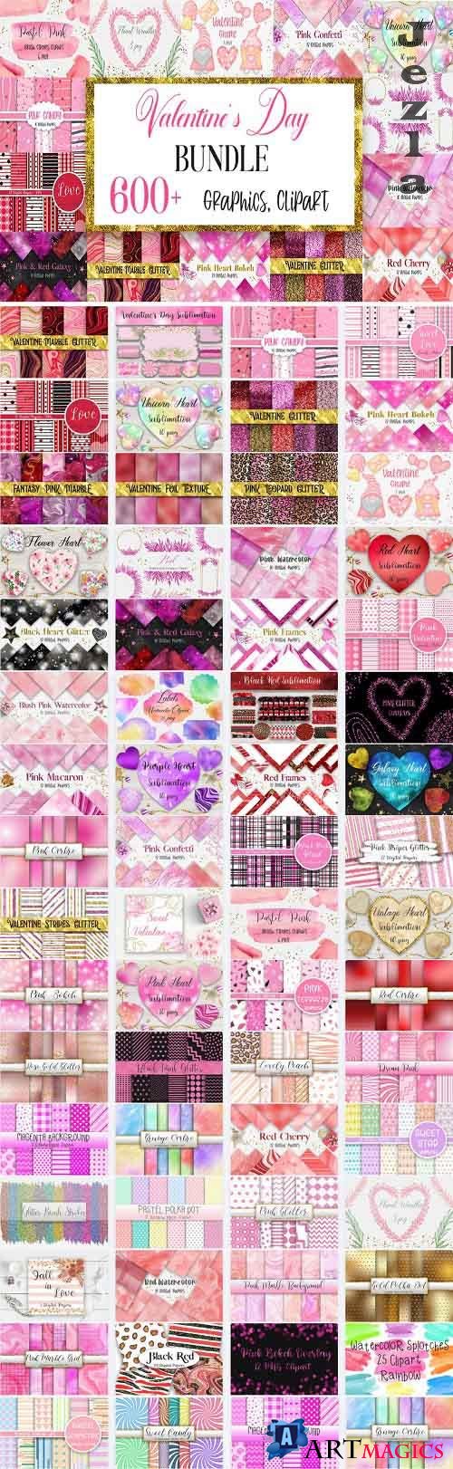 Valentines Day Graphics Bundle - 62 Premium Graphics