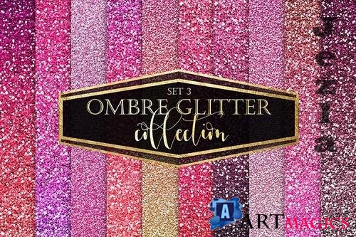 Pink Ombre Glitter Digital Paper - 1169783
