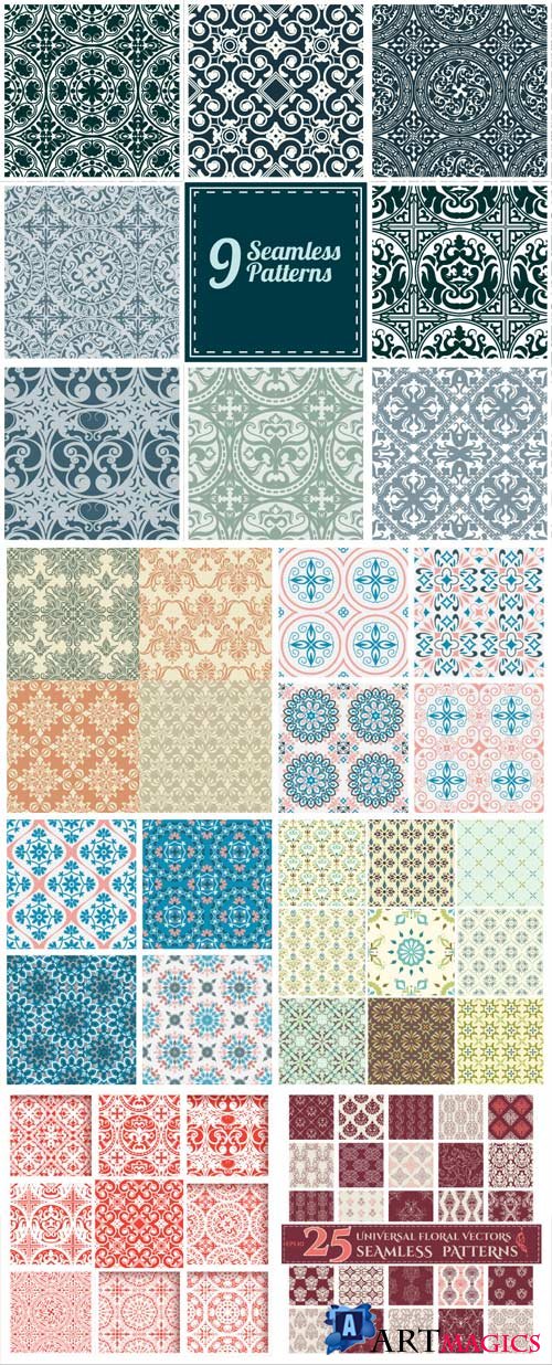 Abstract patterns and monograms in vector