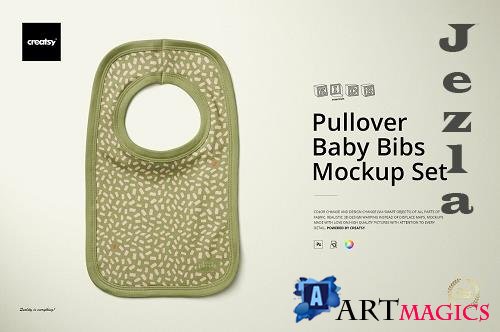 CreativeMarket - Pullover Bibs Mockup Set 4280350