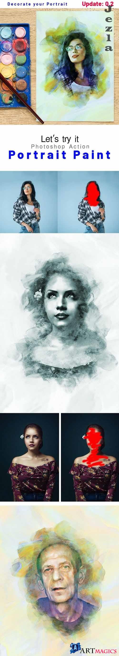 GraphicRiver - Portrait Paint Photoshop Action 29824536