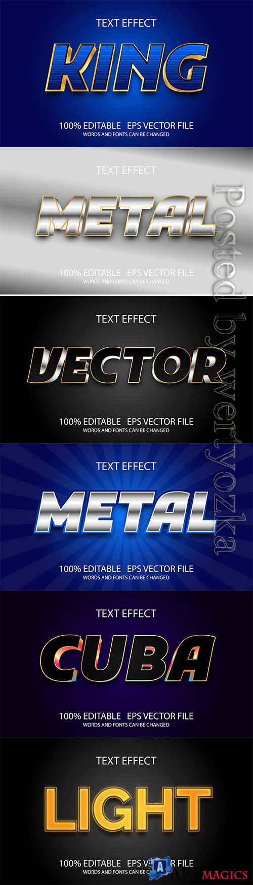 3d editable text style effect vector vol 256