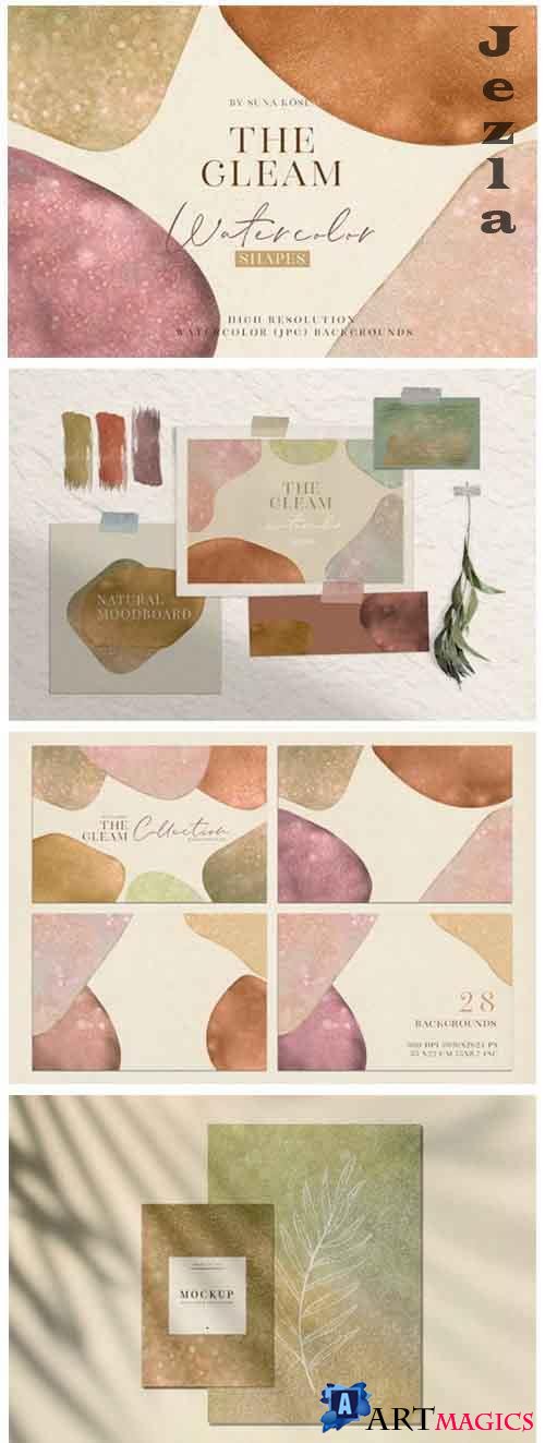 The Gleam Watercolor Shapes