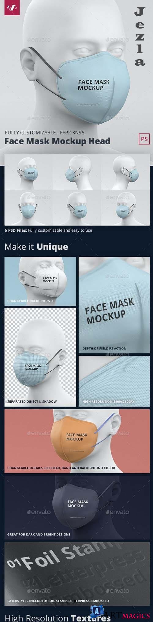 GraphicRiver - Face Mask Mockup FFP2 Head 30320583