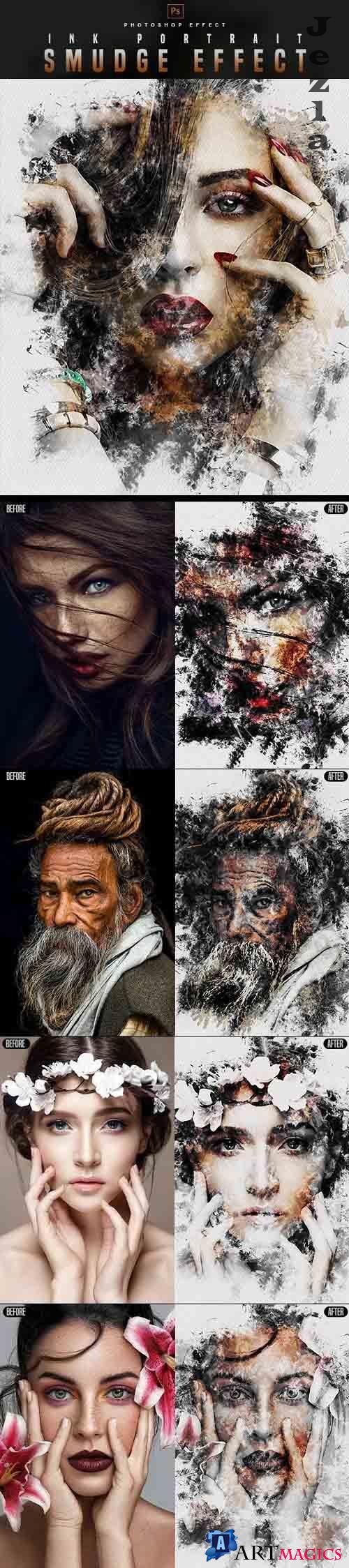 GraphicRiver - Smudge Portrait - Photoshop Effect 30177572