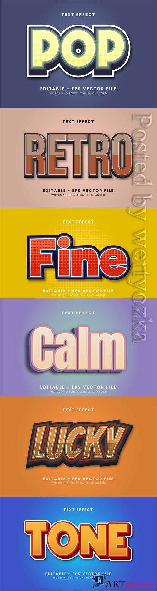 3d editable text style effect vector vol 282