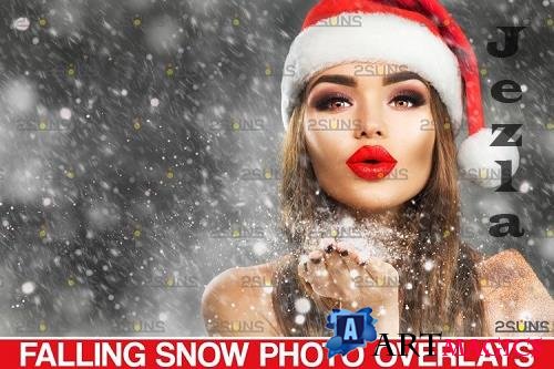Falling snow overlay for photoshop & Christmas overlay - 1131564