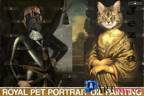 Royal Pet Portrait templates vol.13, Pet Painting - 1132903