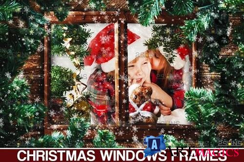 Window Frames Overlays Christmas Freeze Holiday photoshop - 1132943