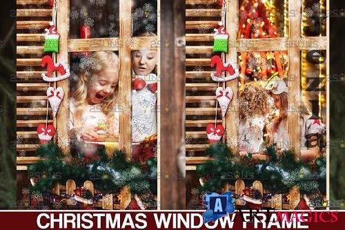 Window Frames Overlays Christmas Freeze Holiday photoshop - 1132949