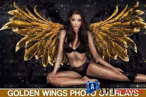 Golden Angel Wing overlay & Photoshop overlay - 1132971