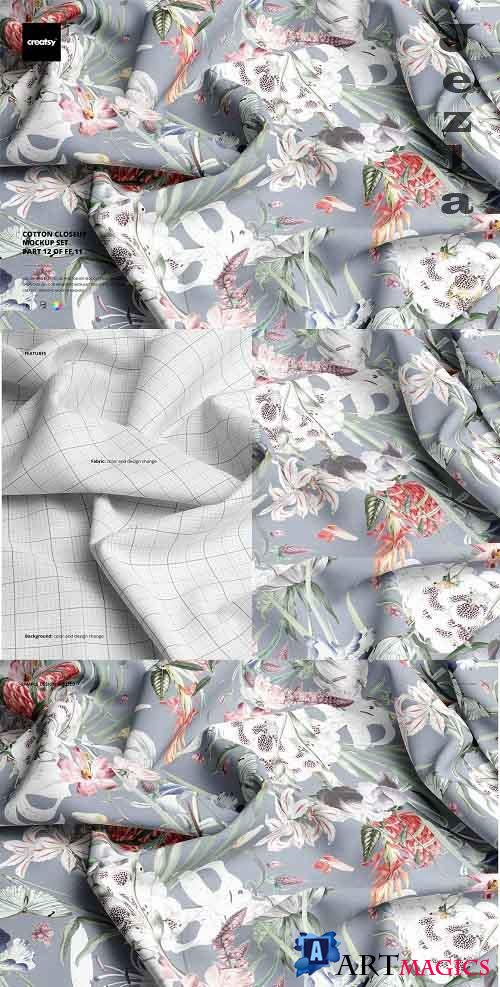CreativeMarket - Cotton Closeup Mockup Set 5751320