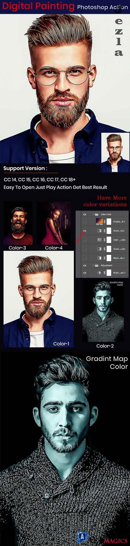 GraphicRiver - Digital Painting Photoshop Action 29902686