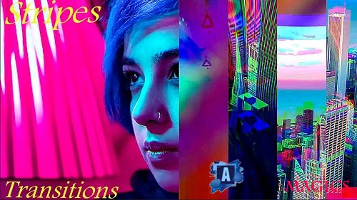 RGB Stripes Transitions 872417 - Project for After Effects