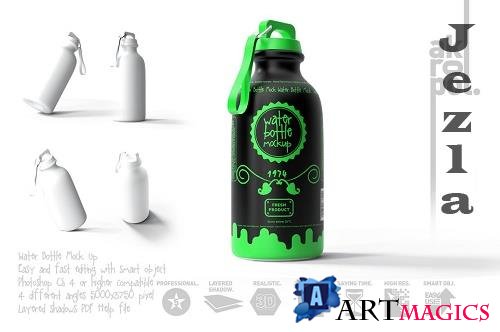 CreativeMarket - Reusable Water Bottle MockUp 5750685