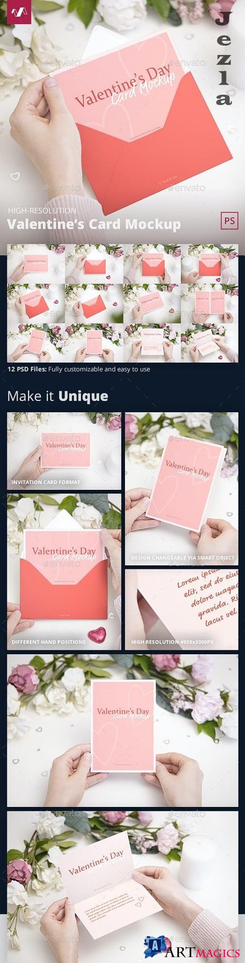 GraphicRiver - Valentines Day Card Mockup 30393433