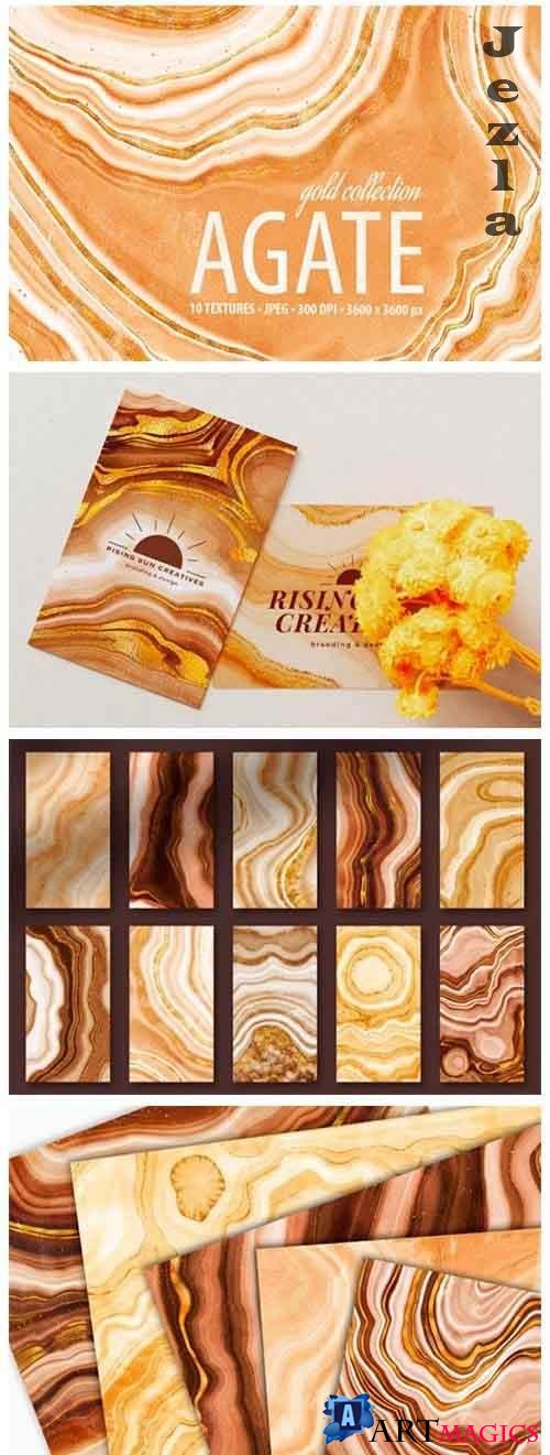 Golden Agate Stone Textures - 5908284