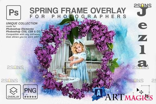 Spring flower digital frames overlay Easter V1 - 1224254