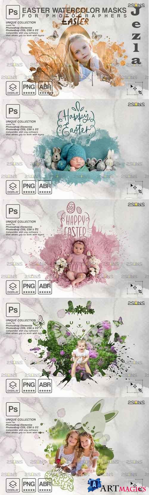 Easter Watercolor overlay & Photoshop overlay V2 - 1224217